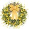 2 PCS Spring & Summer Wreath Bows – Yellow Burlap with Black & White Stripe Ribbon for Holiday Wreaths, Tree Toppers, Front Door, and Outdoor Decorations